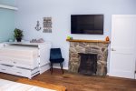 Master bedroom fireplace and trundle